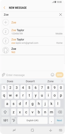 Press the required contact.