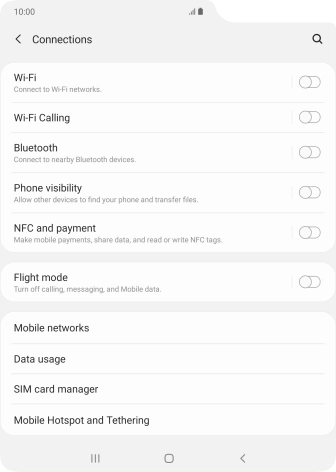Press Mobile networks.