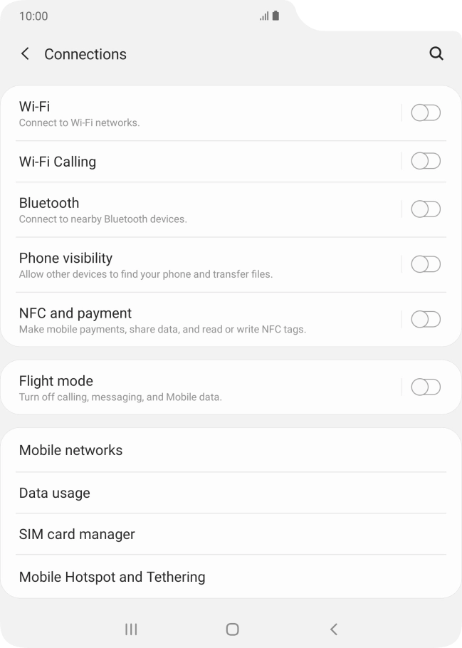Press Mobile networks.