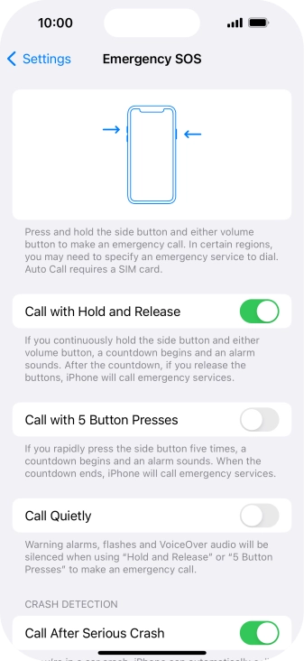 Press the indicator next to 