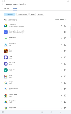 Press the required app.