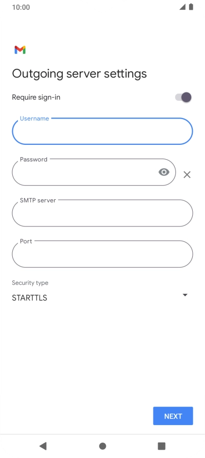 Press the field below 