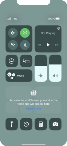 Press the flight mode icon to turn the function on or off.