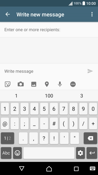 Press the required numbers and symbols.