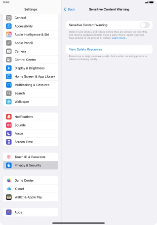 Press the indicator next to 