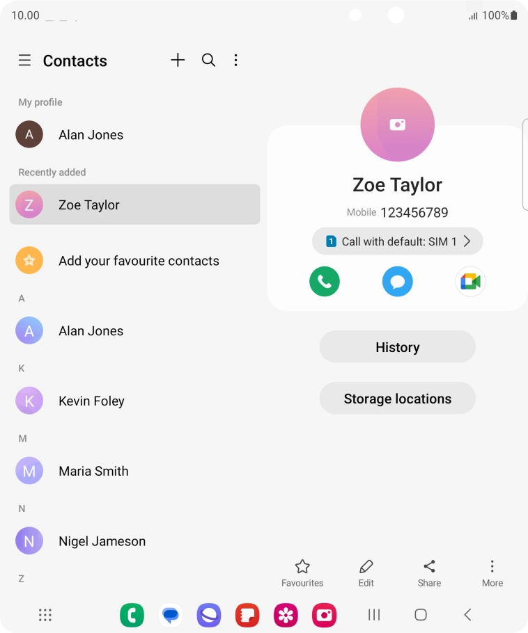 Press the Home key to return to the home screen.