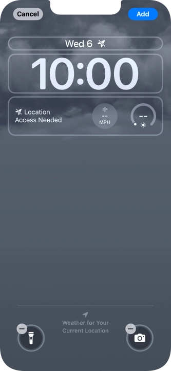 To customise the way the lock screen date is displayed, press the date widget and follow the instructions on the screen to select the required widget display mode.