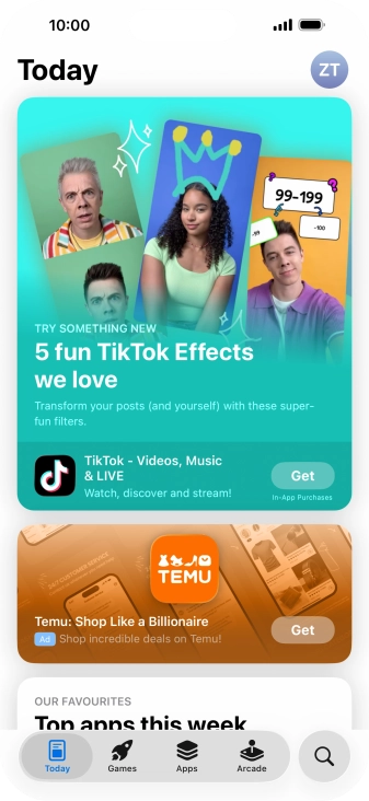 Press the search icon.
