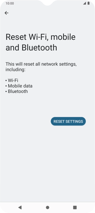 Press RESET SETTINGS.