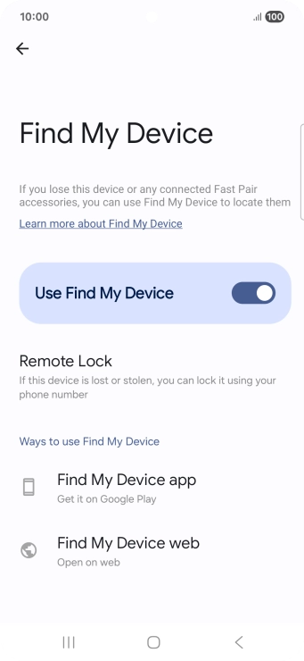 Press the Home key to return to the home screen.