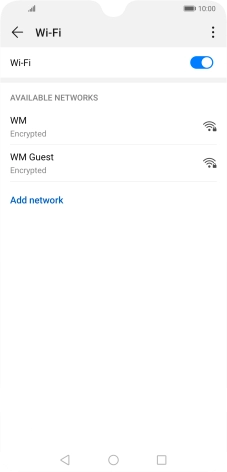 Press the menu icon.