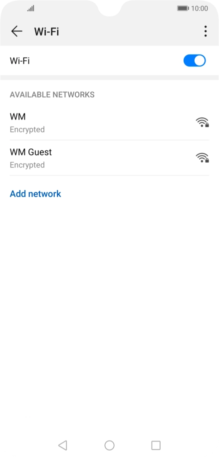 Press the menu icon.