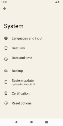 Press Reset options.