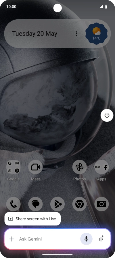 Press the power off icon.