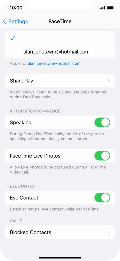 Press the indicator next to 