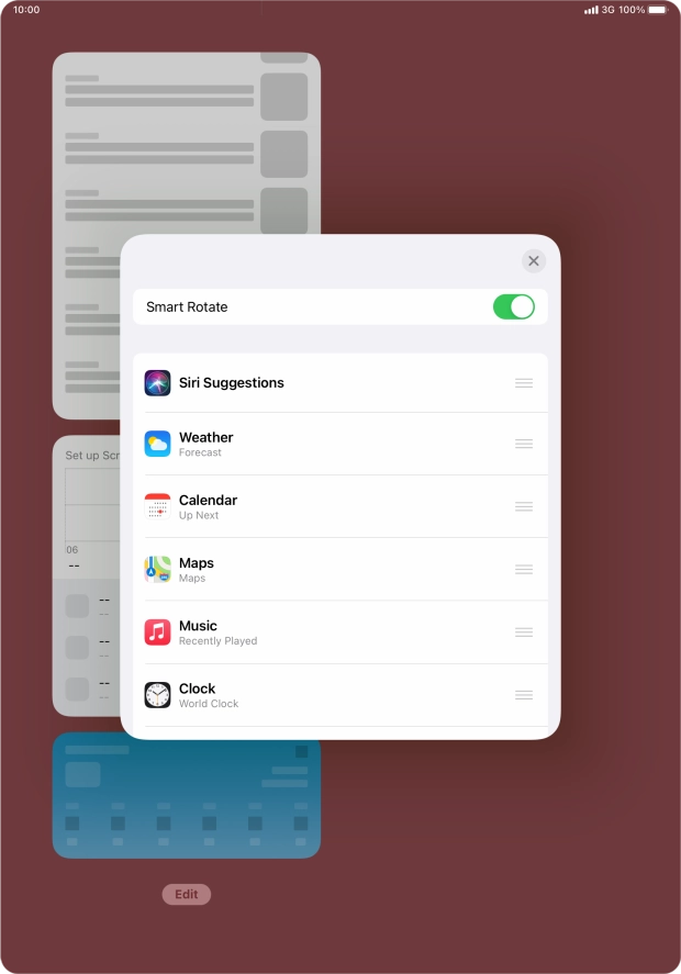 Press the indicator next to 