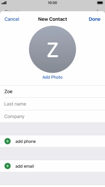 Press Last name and key in the last name.