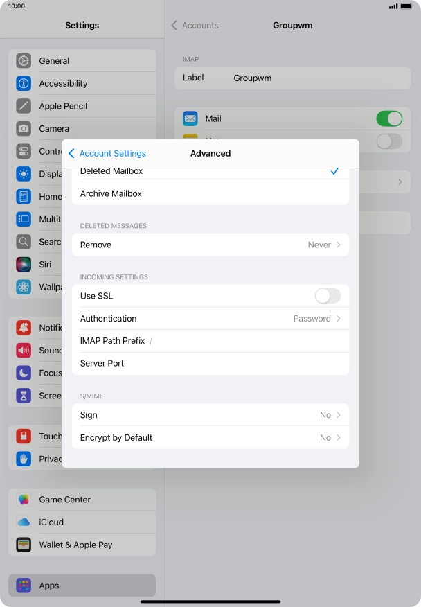 Press the indicator next to 
