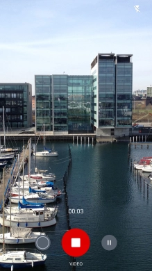 Press the stop icon to stop recording.