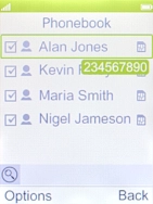 Press the Left selection key.