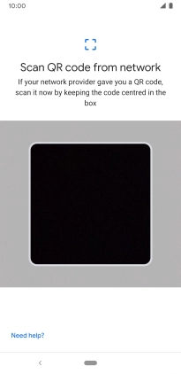 Place the QR code you've received inside the phone camera frame to scan the code.