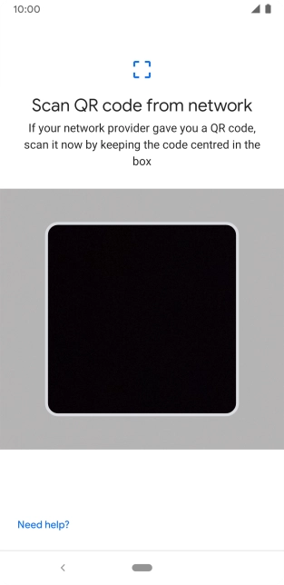 Place the QR code you've received inside the phone camera frame to scan the code.