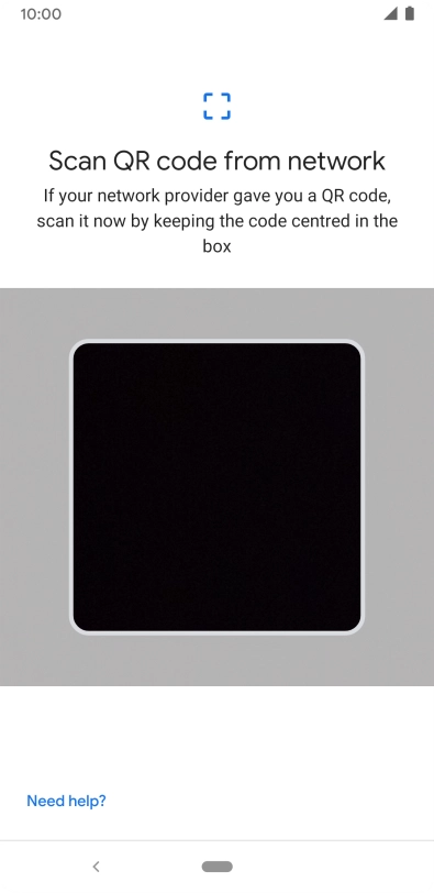 Place the QR code you've received inside the phone camera frame to scan the code.