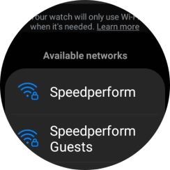 Press the required Wi-Fi network.