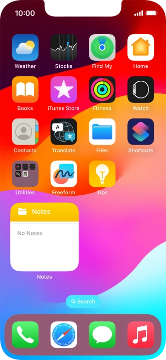 If you're using a Widget Stack: slide up or down on the stack to select the required widget.