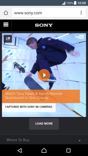 Press the address bar.