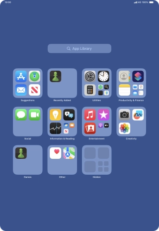 Press the required app.