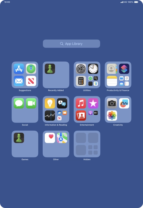 Press the required app.