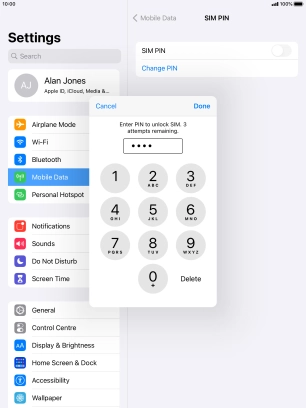 Key in your PIN and press Done.