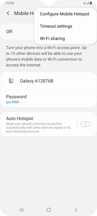 Press Configure Mobile Hotspot.