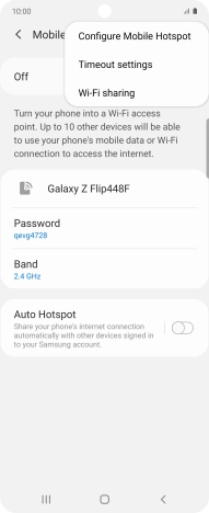 Press Configure Mobile Hotspot.