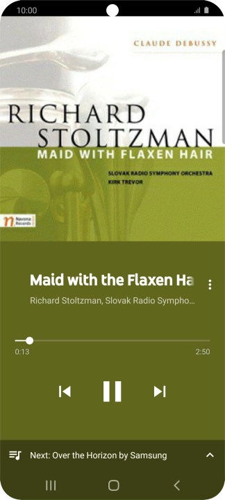 Press arrow right to go to the next audio file.