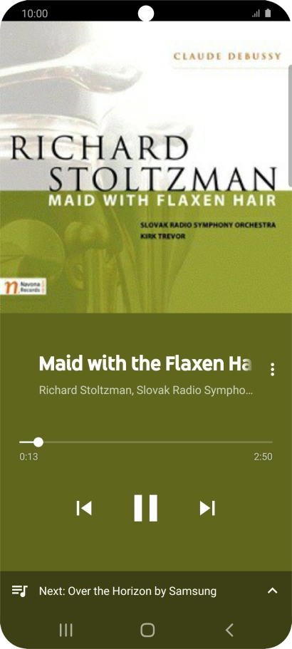 Press arrow right to go to the next audio file.