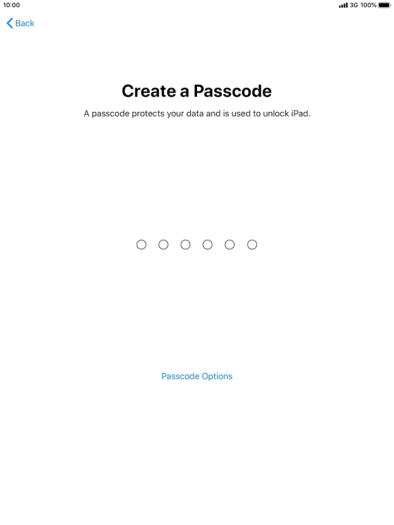 Press Passcode Options.