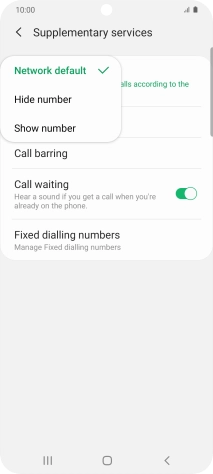 Press Show number to turn on caller identification.