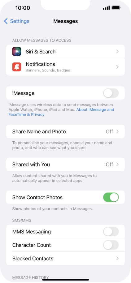 Press the indicator next to 