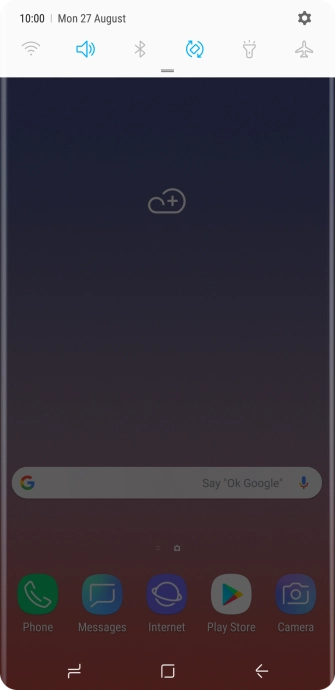 Press the settings icon.