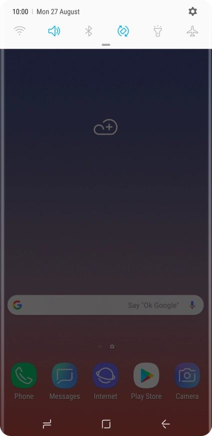 Press the settings icon.