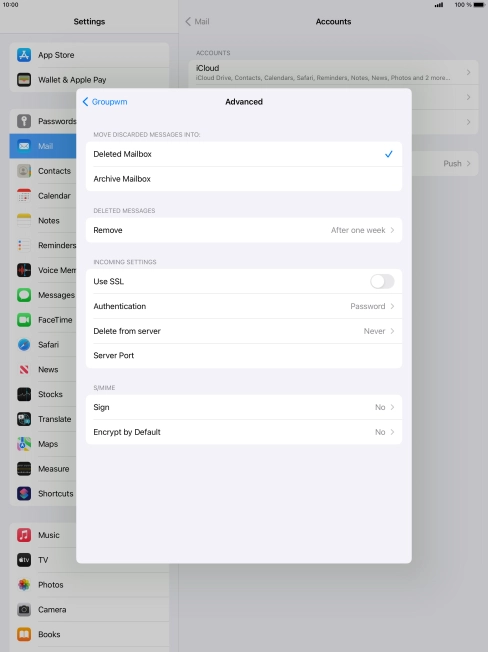 Press Authentication.
