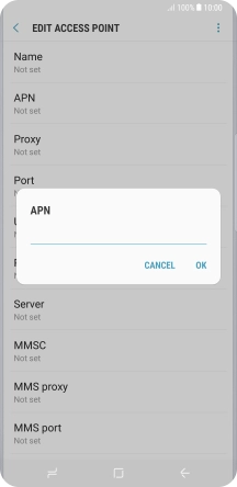 Key in live.vodafone.com and press OK.