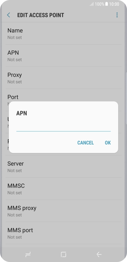 Key in live.vodafone.com and press OK.