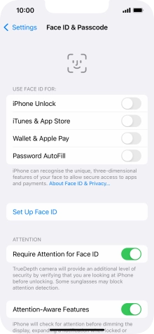Press Set Up Face ID.