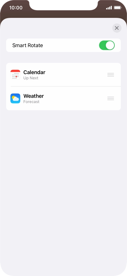 Press the indicator next to 
