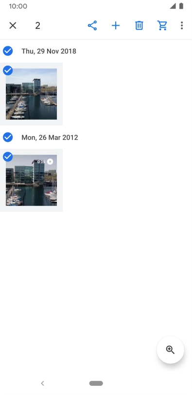 Press the share icon.