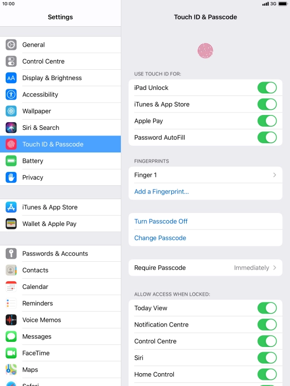 Press the indicator next to 