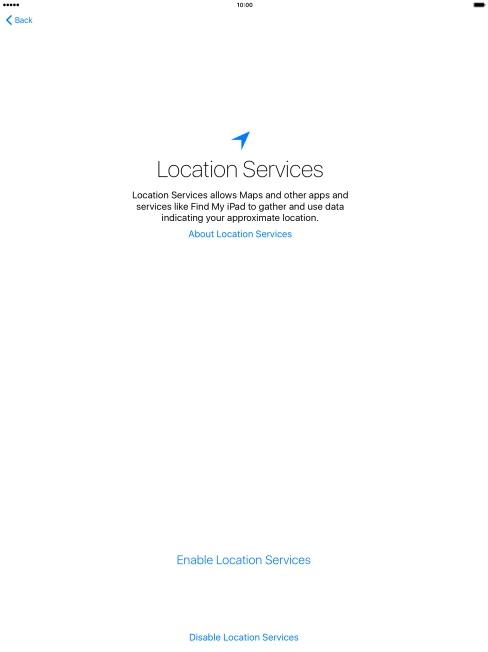 Press Enable Location Services to turn on the function.